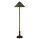 Eli Tiffany Shade Floor Lamp with Hand Painted Dragonfly | Brass 63"