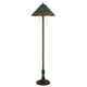 Eli Tiffany Shade Floor Lamp with Hand Painted Dragonfly | Brass 63"