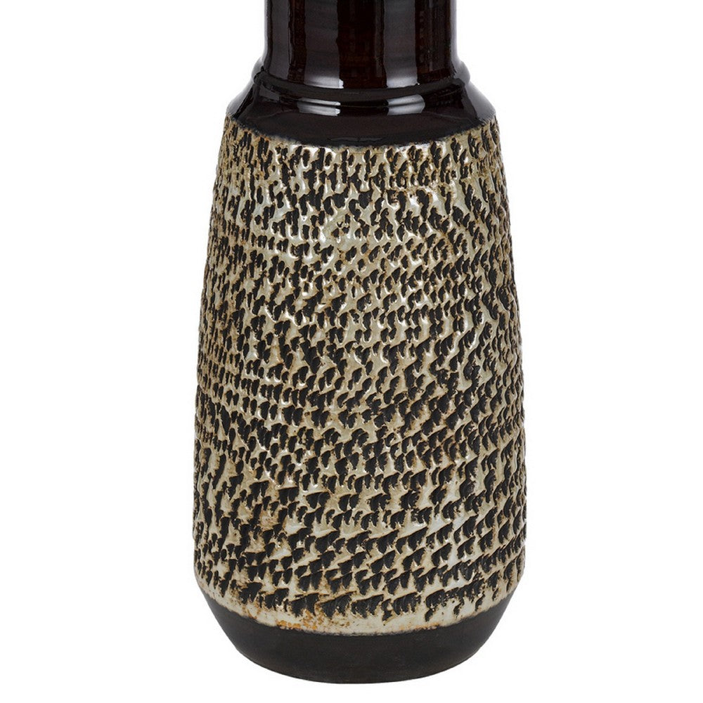 Bora Table Lamp Set of 2 | Antique Silver Burlap Shade | Black Ceramic