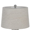 Bora Table Lamp Set of 2 | Burlap Shade | Brown Ceramic | Distressed White