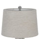 Bora Table Lamp Set of 2 | Burlap Shade | Brown Ceramic | Distressed White