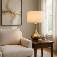 White, Antique Brass