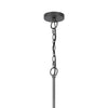 4 Light Candelabra Chandelier | Wood Base | Bronze & Gray Metal 24"