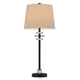 Tika Table Lamp Set of 2 | Crystal Rings & Black Metal Ball | Fabric Shade