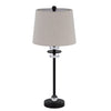 Tika Table Lamp Set of 2 | Crystal Rings & Black Metal Ball | Fabric Shade