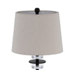 Tika Table Lamp Set of 2 | Crystal Rings & Black Metal Ball | Fabric Shade