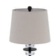 Tika Table Lamp Set of 2 | Crystal Rings & Black Metal Ball | Fabric Shade