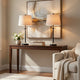 Tika Table Lamp Set of 2 | Crystal Rings & Black Metal Ball | Fabric Shade