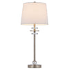 Tika Table Lamp Set of 2 | Crystal Rings & Brushed Steel | Fabric Shade