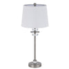 Tika Table Lamp Set of 2 | Crystal Rings & Brushed Steel | Fabric Shade