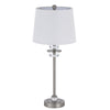 Tika Table Lamp Set of 2 | Crystal Rings & Brushed Steel | Fabric Shade