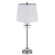 Tika Table Lamp Set of 2 | Crystal Rings & Brushed Steel | Fabric Shade