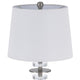 Tika Table Lamp Set of 2 | Crystal Rings & Brushed Steel | Fabric Shade
