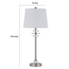 Tika Table Lamp Set of 2 | Crystal Rings & Brushed Steel | Fabric Shade