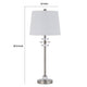 Tika Table Lamp Set of 2 | Crystal Rings & Brushed Steel | Fabric Shade
