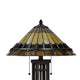 Eli Table Lamp | Tiffany Stained Glass Shade | Hand Painted Design | Bronze