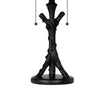 Eli Tiffany Glass Table Lamp | Hand Painted Leaf & Wine Shade | Bronze