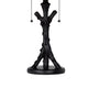 Eli Tiffany Glass Table Lamp | Hand Painted Leaf & Wine Shade | Bronze