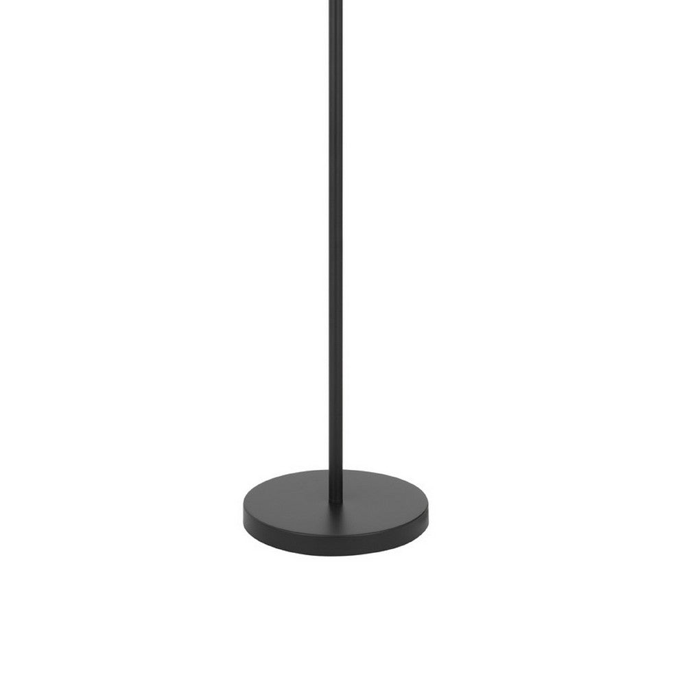 Floor Lamp | Vintage Style Dome Shade | Industrial Black & Antique Brass