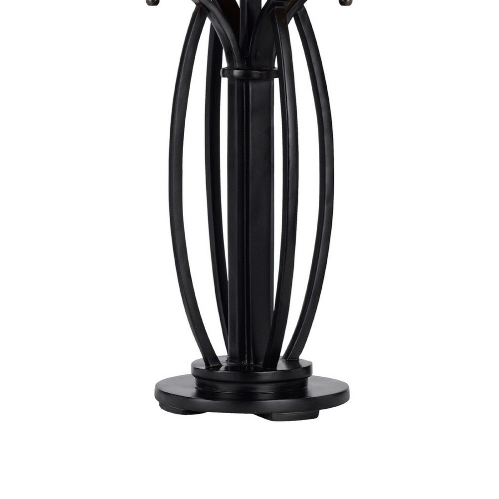 Eli Table Lamp | 17" Stained Tiffany Glass Shade | Bronze Meta, Resin