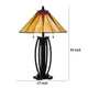 Eli Table Lamp | 17" Stained Tiffany Glass Shade | Bronze Meta, Resin