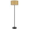 Avira 61" Floor Lamp | Speckled Hardback Kraft Paper Shade | Black Metal