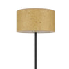 Avira 61" Floor Lamp | Speckled Hardback Kraft Paper Shade | Black Metal