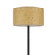 Avira 61" Floor Lamp | Speckled Hardback Kraft Paper Shade | Black Metal