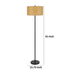 Avira 61" Floor Lamp | Speckled Hardback Kraft Paper Shade | Black Metal