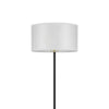 Avira 61" Floor Lamp | String Pattern White Fabric Shade | Black Metal