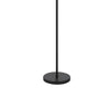 Avira 61" Floor Lamp | String Pattern White Fabric Shade | Black Metal