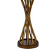 Table Lamp | Twisted Hourglass Gold Base | Light Brown Shade | 31"