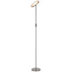 Floor Lamp with LED Torchiere | Touch Dimmer | 70" Brushed Steel