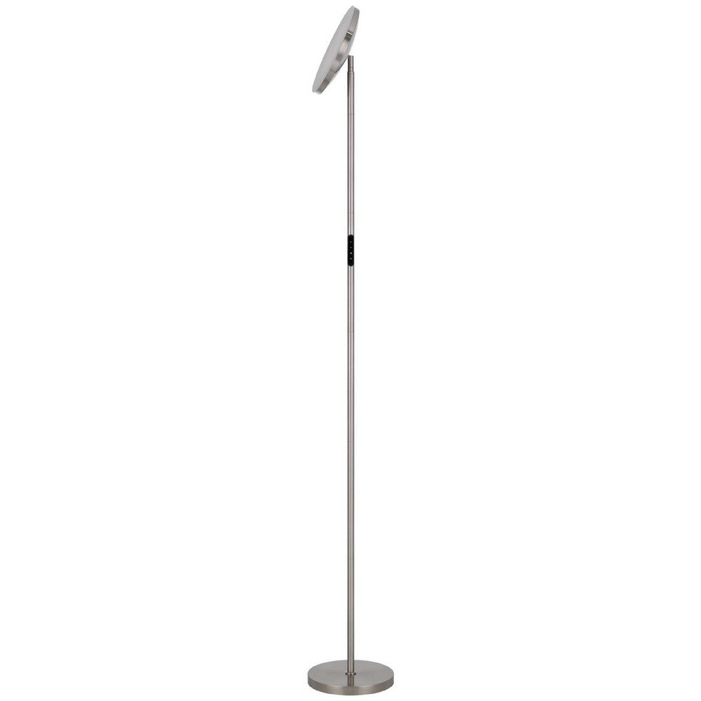 Floor Lamp with LED Torchiere | Touch Dimmer | 70" Brushed Steel