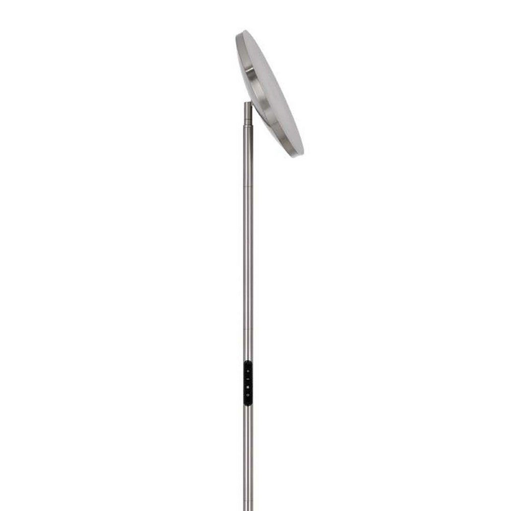 Floor Lamp with LED Torchiere | Touch Dimmer | 70" Brushed Steel