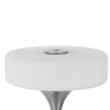 Table Lamp | USB Ports | Frosted White Glass Shade | 22" Brushed Steel