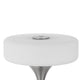 Table Lamp | USB Ports | Frosted White Glass Shade | 22" Brushed Steel