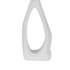 Table Lamp with Black Drum Shade | Sculpted White Resin Base | 30"