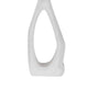 Table Lamp with Black Drum Shade | Sculpted White Resin Base | 30"