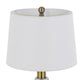 Table Lamp Set of 2 | Fluted Glass Base | Antique Brass | Off White Shade