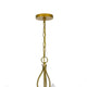 5 Light Candelabra Chandelier with Glass Shades | 32" Antique Brass