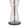Table Lamp with LED Light | White Shade | 31" Hourglass Glass Base