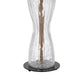 Table Lamp with LED Light | White Shade | 31" Hourglass Glass Base