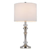 Set of 2 Table Lamps | Crystal Accent Candlestick Body | White Shade