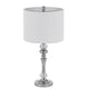 Set of 2 Table Lamps | Crystal Accent Candlestick Body | White Shade