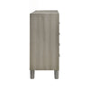 Levy 64" Wide Dresser | 8 Drawers | Silver Trim | Ash Gray Laminate Wood