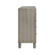 Levy 64" Wide Dresser | 8 Drawers | Silver Trim | Ash Gray Laminate Wood