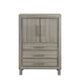 Levy Tall Dresser Chest | LED Cabinet & 3 Drawers with Shoe Rack | Gray