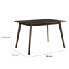 Roxy Counter Height Table | 60" Rectangular Top | Walnut Brown Wood