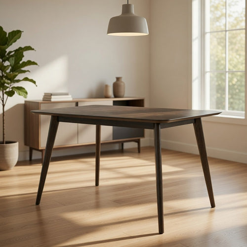 Roxy Counter Height Table | 60" Rectangular Top | Walnut Brown Wood